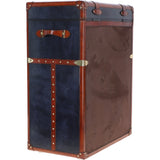 Stylish Vintage Leather Dressing Table/Living Drawer Royal Blue: TBZ1UCO605
