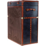 Stylish Vintage Leather Dressing Table/Living Drawer Royal Blue: TBZ1UCO605