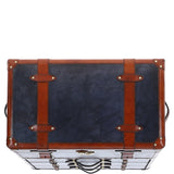 Stylish Vintage Leather Dressing Table/Living Drawer Royal Blue: TBZ1UCO605