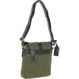Mens Vintage  Hunter Leather Travel Bag Tweed: TOBY