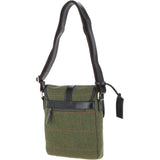 Mens Vintage  Hunter Leather Travel Bag Tweed: TOBY