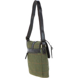 Mens Vintage  Hunter Leather Travel Bag Tweed: TOBY