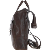 Large Waxy Leather Backpack Brown: Tommy