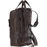 Large Waxy Leather Backpack Brown: Tommy