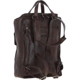 Large Waxy Leather Backpack Brown: Tommy