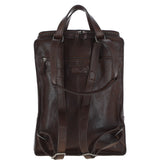 Large Waxy Leather Backpack Brown: Tommy