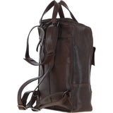 Large Waxy Leather Backpack Brown: Tommy