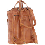 Large Waxy Leather Backpack Tan: Tommy