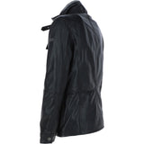Mens Nappa Leather Detachable Double Collar Jacket Black: TRAP-RYAN