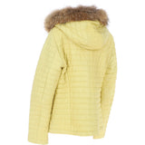Women's Hooded Leather Jacket Yellow: Venezia