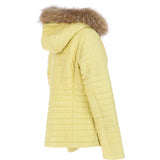 Women's Hooded Leather Jacket Yellow: Venezia