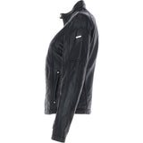 Ladies Leather Fashion Biker Jacket Black: Victoria