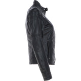 Ladies Leather Fashion Biker Jacket Black: Victoria