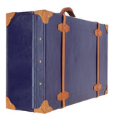 Ashwood Vintage Large Leather Trunk Navy: VIN-26
