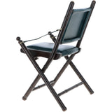Vintage Folding Leather Chair Green: vin-39 chair