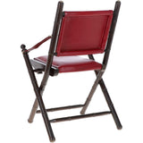Vintage Folding Leather Chair Red: vin-39 chair