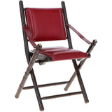 Vintage Folding Leather Chair Red: vin-39 chair