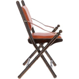 Vintage Folding Leather Chair Tan: vin-39 chair