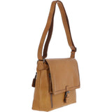 Ashwood Waxy Leather Messenger Laptop Bag Cognac: W-74