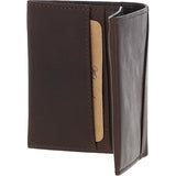 Luxury Slim 3 Card Waxy Leather Wallet Brown:  W-83