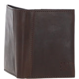 Luxury Slim 3 Card Waxy Leather Wallet Brown:  W-83