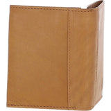 Luxury Slim 3 Card Waxy Leather Wallet Cognac:  W-83