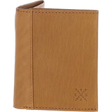 Luxury Slim 3 Card Waxy Leather Wallet Cognac:  W-83