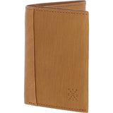 Luxury Slim 3 Card Waxy Leather Wallet Cognac:  W-83