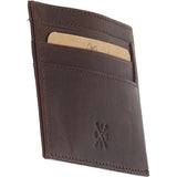 Waxy Leather Classic 6 Card Holder Wallet Brown: W-84