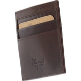 Waxy Leather Classic 6 Card Holder Wallet Brown: W-84