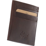 Waxy Leather Classic 6 Card Holder Wallet Brown: W-84