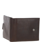 Waxy Leather RFID Wallet & Key Ring Set Brown: W-85