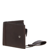 Waxy Leather RFID Wallet & Key Ring Set Brown: W-85