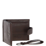 Waxy Leather RFID Wallet & Key Ring Set Brown: W-85
