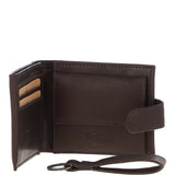 Waxy Leather RFID Wallet & Key Ring Set Brown: W-85