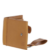 Waxy Leather RFID Wallet & Key Ring Set Cognac: W-85