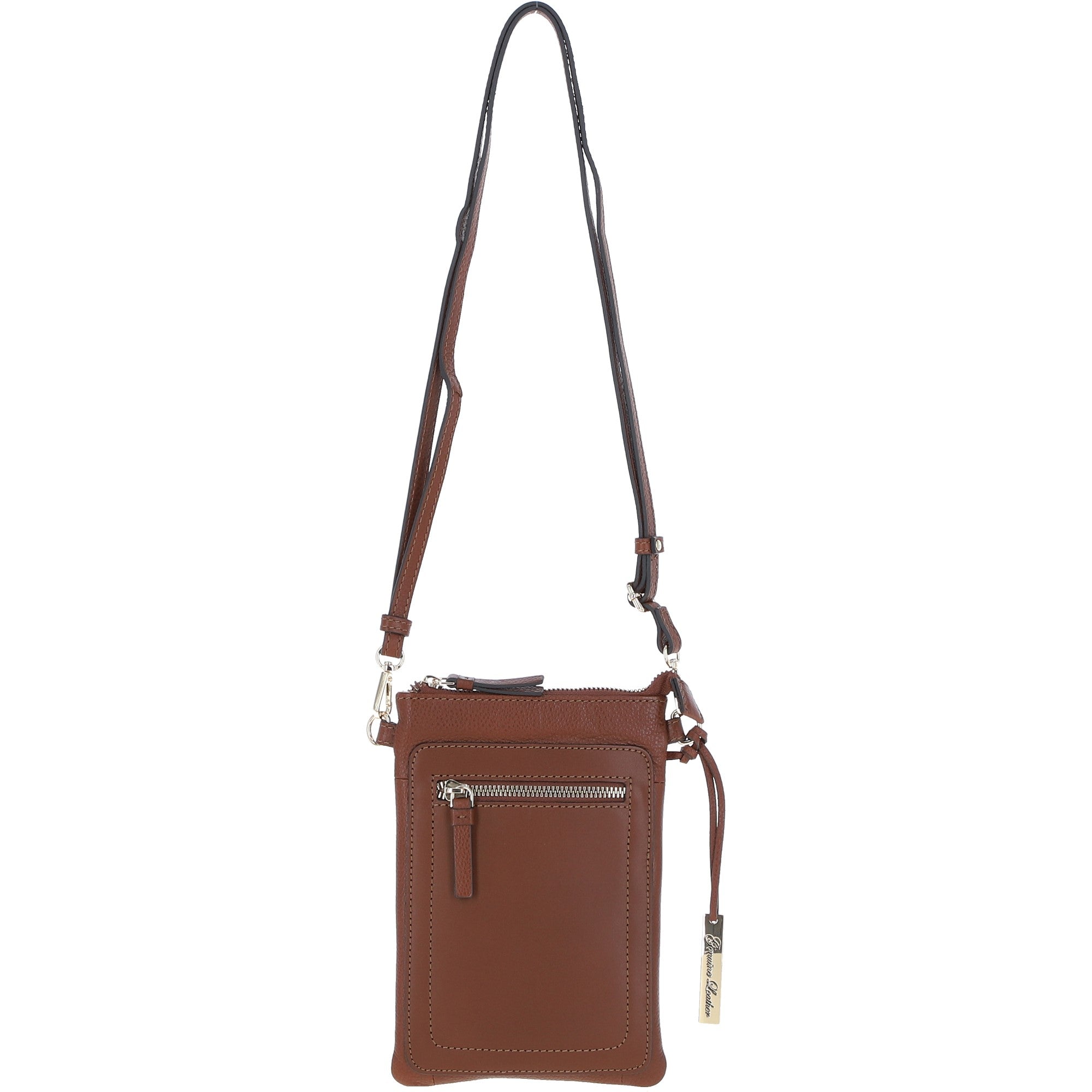 Ashwood Leather Crossbody Smart Phone Bag Tan: Z-71