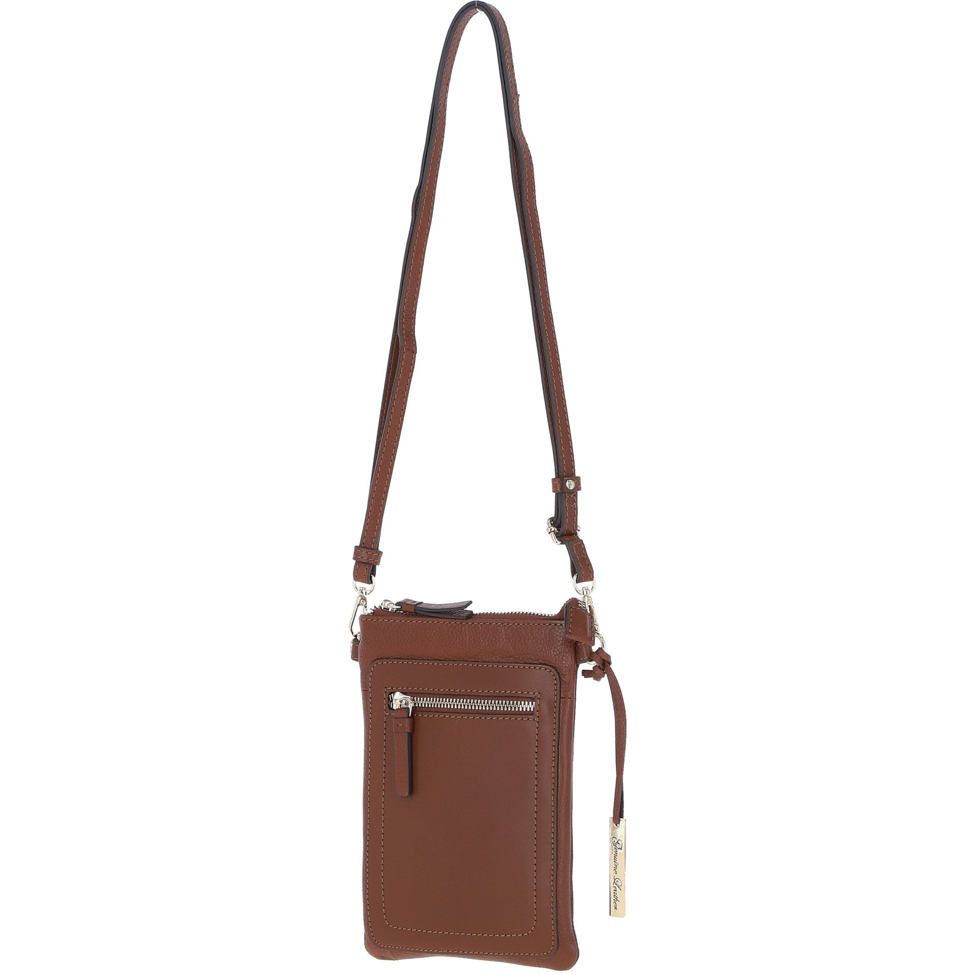 Ashwood Leather Crossbody Smart Phone Bag Tan: Z-71