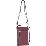Ashwood Leather Crossbody Smart Phone Bag Wine: Z-71