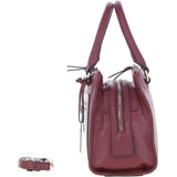 Ashwood Three Section Leather Tote Shoulder Bag Wine: Z-73