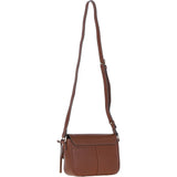 Ashwood Flap Over Leather Crossbody Bag Tan: Z-75