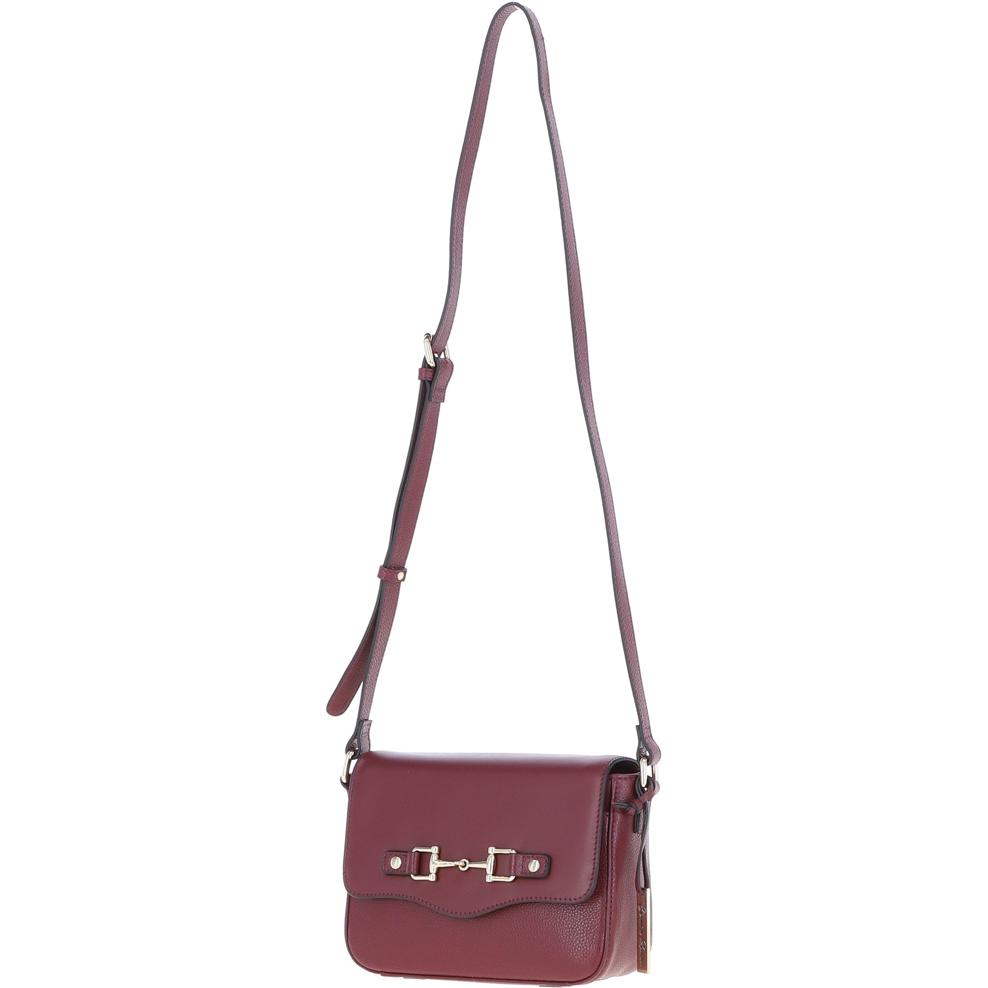 Ashwood Flap Over Leather Crossbody Bag Wine: Z-75