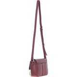 Ashwood Flap Over Leather Crossbody Bag Wine: Z-75