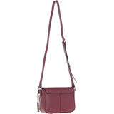Ashwood Flap Over Leather Crossbody Bag Wine: Z-75