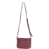 Ashwood Flap Over Leather Crossbody Bag Wine: Z-75