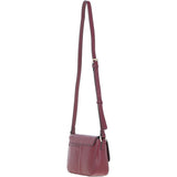 Ashwood Flap Over Leather Crossbody Bag Wine: Z-75