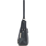 Ashwood Top Zip Leather Shoulder Bag Black: Z-77