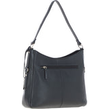 Ashwood Top Zip Leather Shoulder Bag Black: Z-77