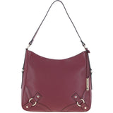 Ashwood Top Zip Leather Shoulder Bag Wine: Z-77