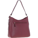 Ashwood Top Zip Leather Shoulder Bag Wine: Z-77